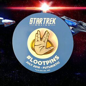 Star Trek Online Lootpins July 2016 Futuristic TM CBS Brooch Pin Collectible NEW